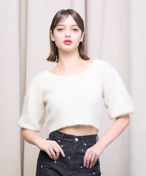 EIMY ISTOIRE（エイミーイストワール） ニット セーター FOXニット半袖