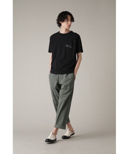 MHL.（エムエイチエル） tシャツ PRINTED COTTON JERSEY メンズ