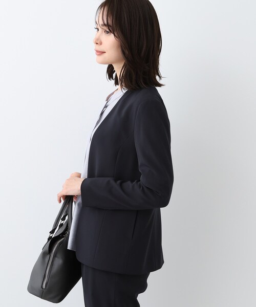 INDIVI（インディヴィ） スーツ 「洗える／UVケア／スーツ」ストレッチ
