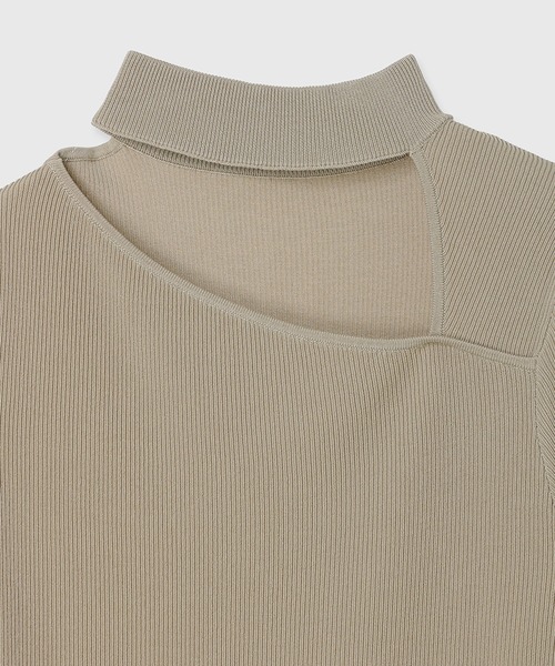 anuans（アニュアンス） ワンピース デザインネックナローニット