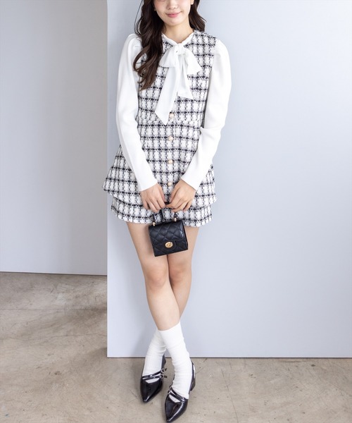 clear チュニック ツイードチュニック＆ショートパンツセット「大人