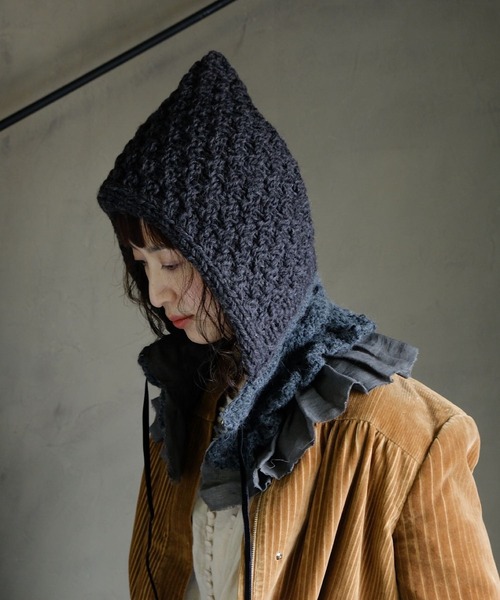 m.soeur（エムスール） ネックウォーマー スヌード 手編みのバラクラバ