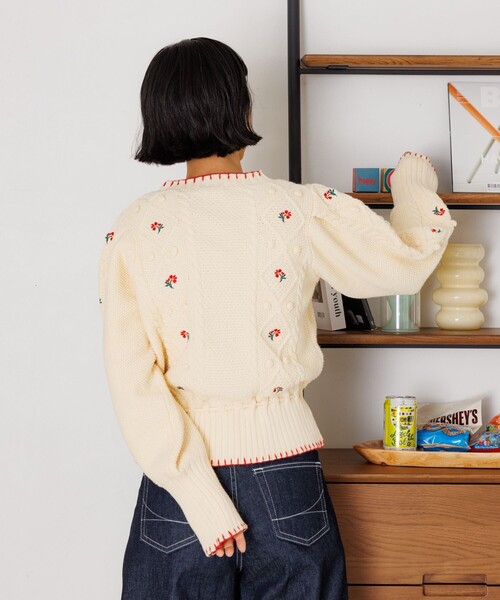 FREAK'S STORE（フリークスストア） ニット セーター 花刺繍ニット