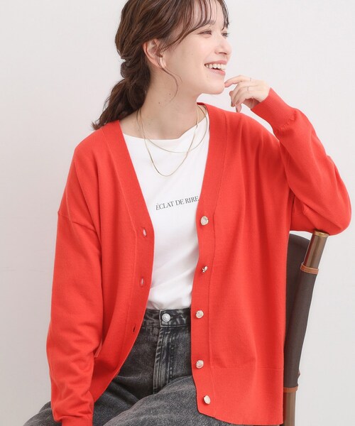 DRESKIP（ドレスキップ） カーディガン 「洗える」もちもち ミドル丈