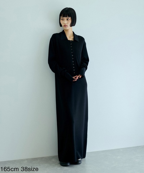 ADAM ET ROPE'（アダムエロペ） ワンピース 「洗える」ボタン