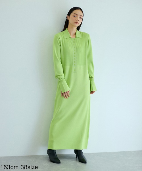 ADAM ET ROPE'（アダムエロペ） ワンピース 「洗える」ボタン