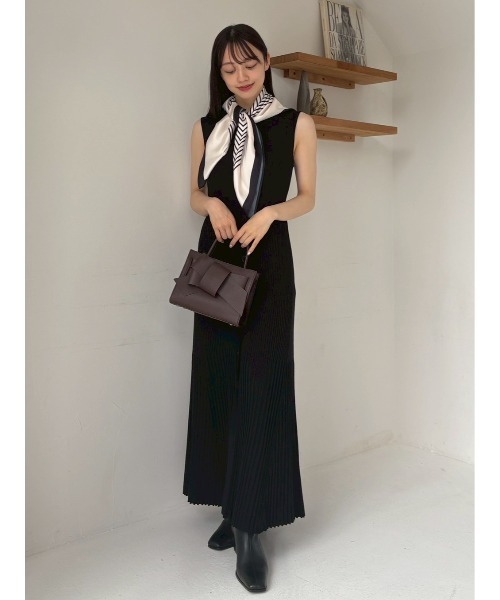 FRAY I.D（フレイ・アイディー） ワンピース スカーフセットニット