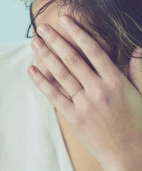 ete（エテ） 指輪 リング 「レイヤード」 K10YG ウェーヴ リング