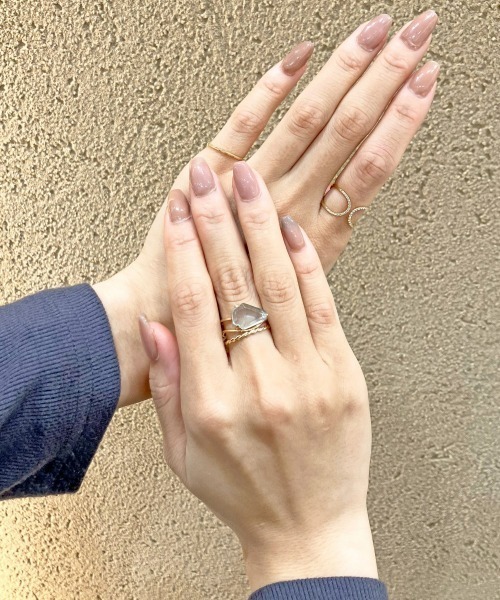 ete（エテ） 指輪 リング 「レイヤード」 K10YG ウェーヴ リング