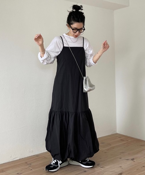 wee9s（ウィークス） ワンピース balloon nylon shaka cami one piece