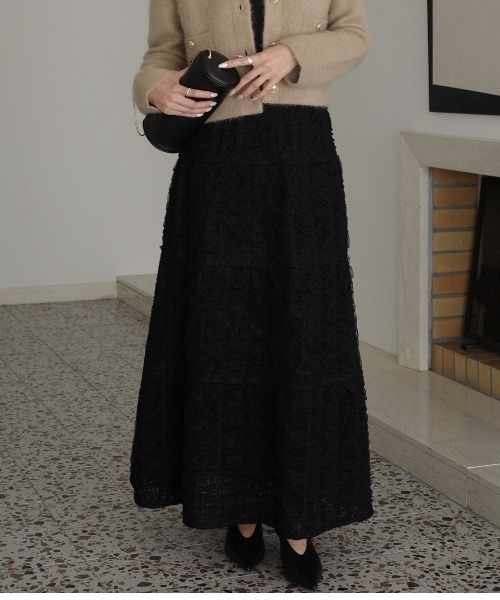 anuans（アニュアンス） スカート エンブロイダリーシアーチュール