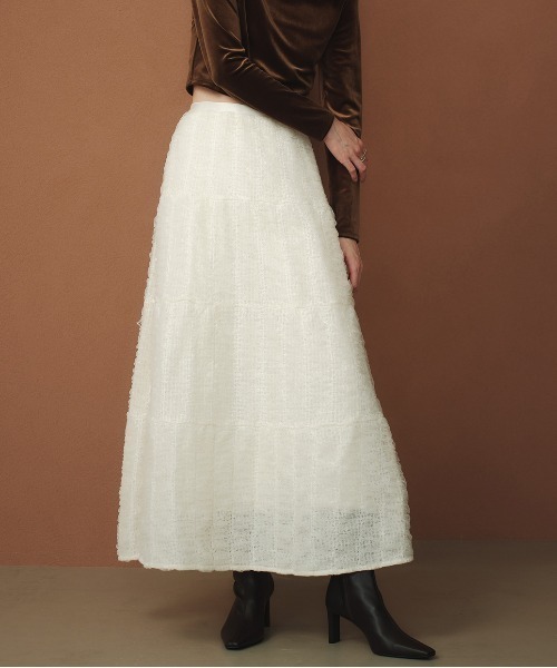 anuans（アニュアンス） スカート エンブロイダリーシアーチュール