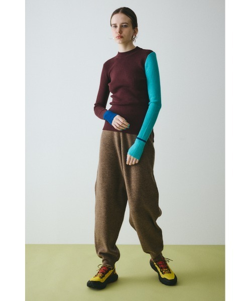 HeRIN.CYE パンツ Nep cocoon knit pants ネップコクーンニットパンツ