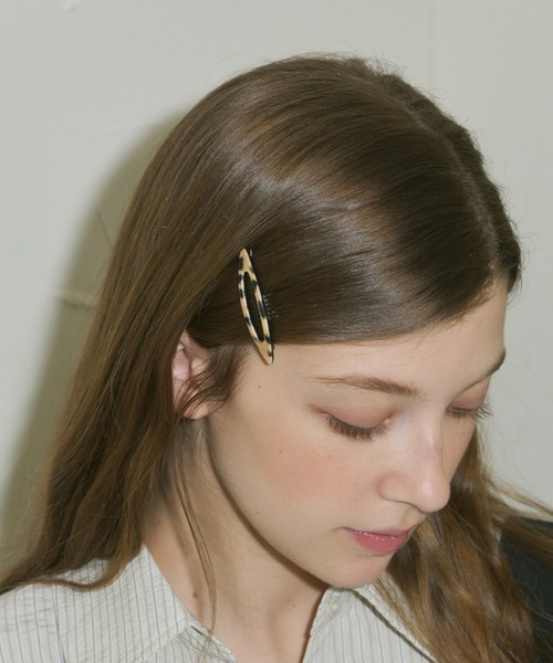 GIUNON ヘアピン leopard oval hairpin 2set / レオパードオーバル