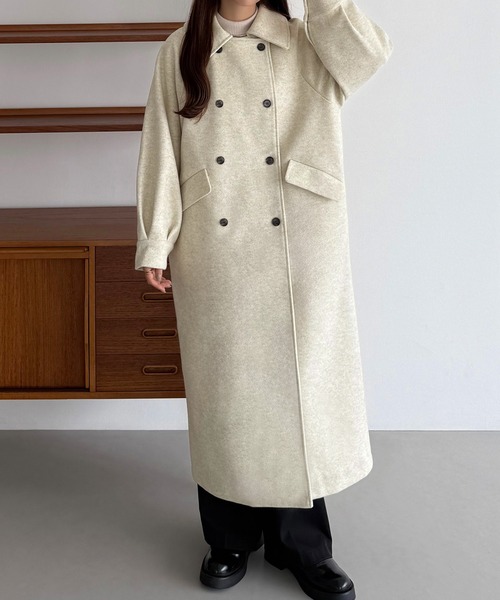 callautia（カラウティア） ステンカラーコート コート マーブルボタン