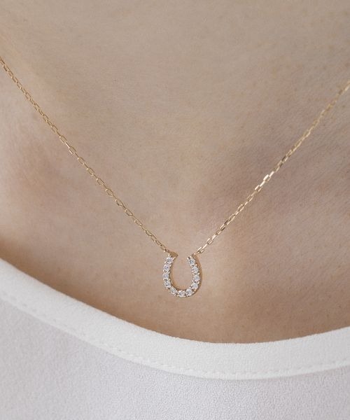 4℃（ヨンドシー） ネックレス K10イエローゴールド 馬蹄 ネックレス