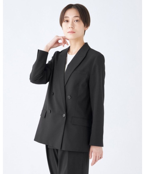 SUIT SELECT スーツ 「セットアップ対応」「おうちで洗える」4釦ダブル