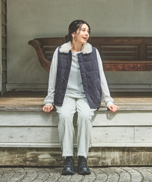 niko and…（ニコアンド） ダウンベスト ベスト スクエアキルティング