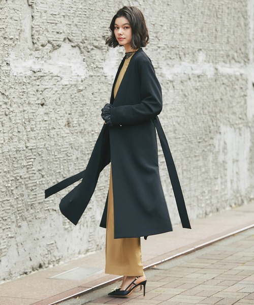 SMILE ORCHID（スマイルオーキッド） ノーカラーコート コート ノー