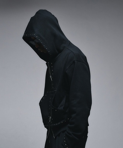 ANDER HUNK パーカー Studs Design Zip-up Parker / スタッズデザイン