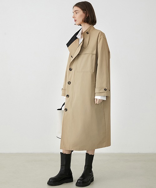 トレンチコート コート オーバーサイズ ジップトレンチコート FQ20W059