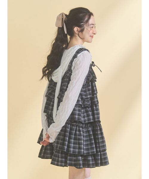 merry jenny（メリージェニー） ワンピース チェックホイップクリーム