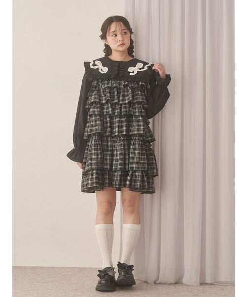 merry jenny（メリージェニー） ワンピース チェックホイップクリーム