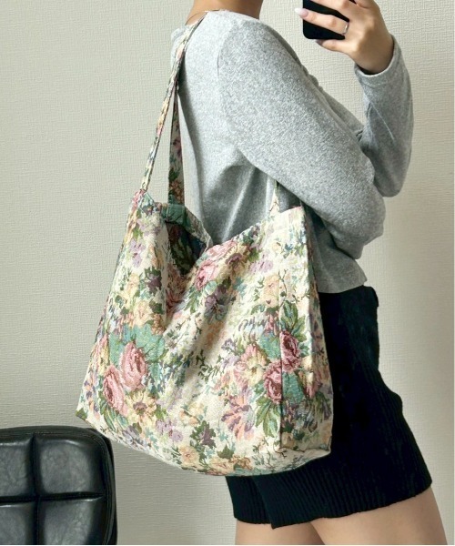 Port（ポート） トートバッグ レトロ ゴブラン 花柄 トートバッグ ( 花