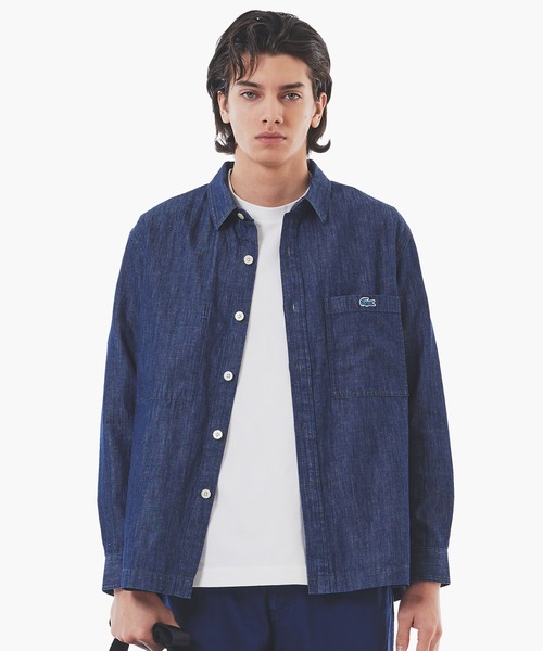LACOSTE（ラコステ） シャツ コットンリネンデニムシャツジャケット