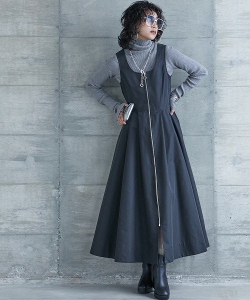 GEVS.（ジェイヴィス） ワンピース 「大きいサイズ」 フロントジップ