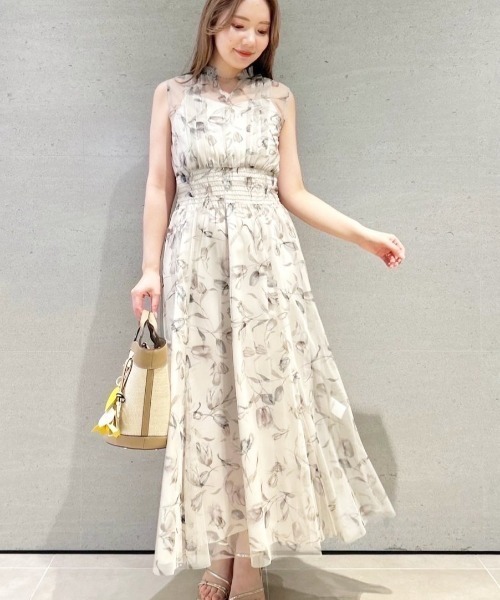 CELFORD（セルフォード） ワンピース レイヤードフラワープリント