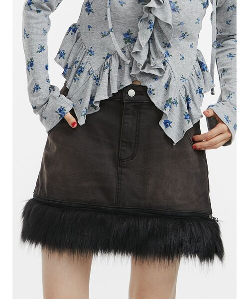 jouetie（ジュエティ） スカート ファードッキングデニムミニスカート