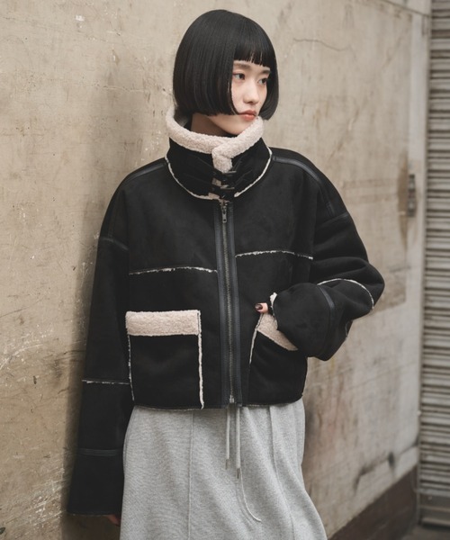 AIC. ムートンコート ボアコート ムートンライクショートボア