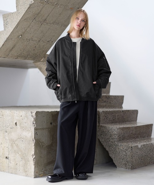 ASTRONOMY ma1 ma-1 ヴィンテージ加工ビッグMA-1ボンバージャケット