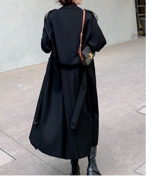 ＆soiree（アンドソワレ） トレンチコート コート ウエストベルト付き