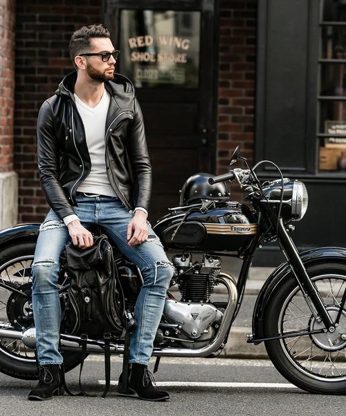 JOHNNY WOLF（ジョニーウルフ） 革ジャン ライダース メンズ