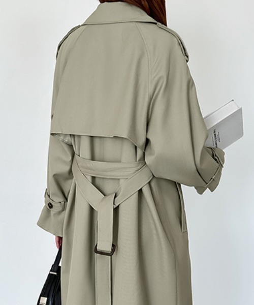 COCOMOMO トレンチコート コート ゆったりきれいめ ベルト付き