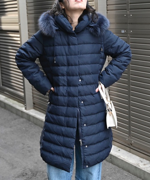 ＆HALF ダウンコート ダウンジャケット ロングダウンファーコート