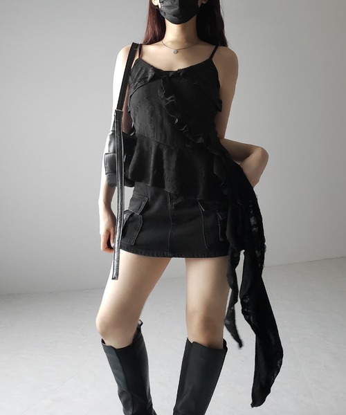 me+em select（ミームセレクト） tシャツ 「 2color 」アシンメトリー