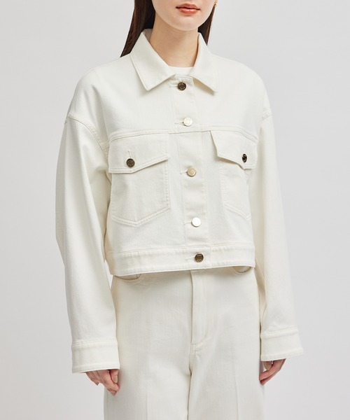 ROPE'（ロペ） デニムジャケット gジャン シルク混リアクティブデニムG