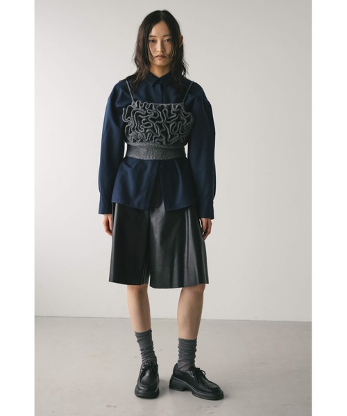 STYLEMIXER（スタイルミキサー） パンツ フェイクレザーハーフパンツ