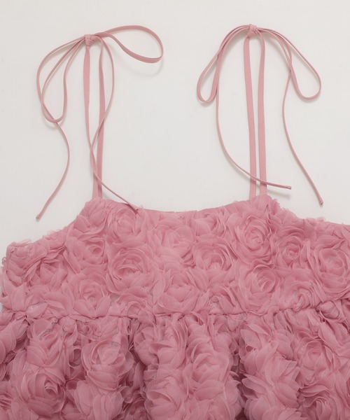 Fit more（フィットモア） キャミソール ローズモチーフキャミソール
