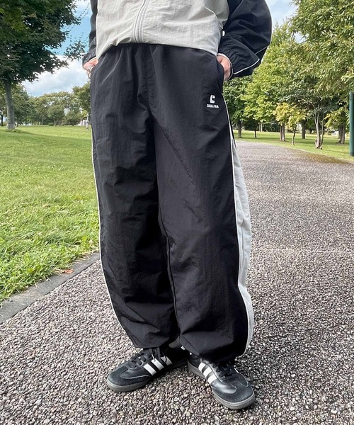 パンツ サイドジップ切り替えナイロンパンツ / セットアップ着用可