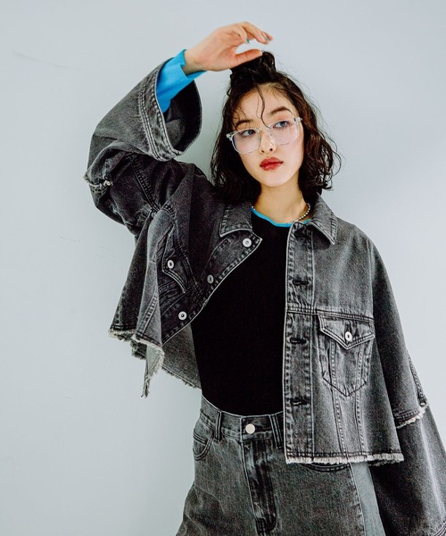 LEPSIM（レプシィム） デニムジャケット gジャン リメイクショートG