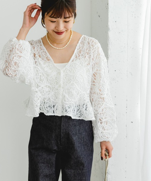 F by ROSSO（エフバイロッソ） ブラウス シャツ コードレースブラウス