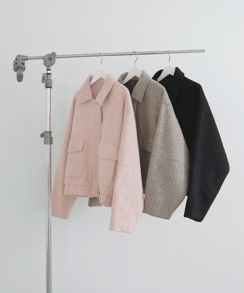 LIAN（リアン） ブルゾン アウター ステンカラーカールシャギー