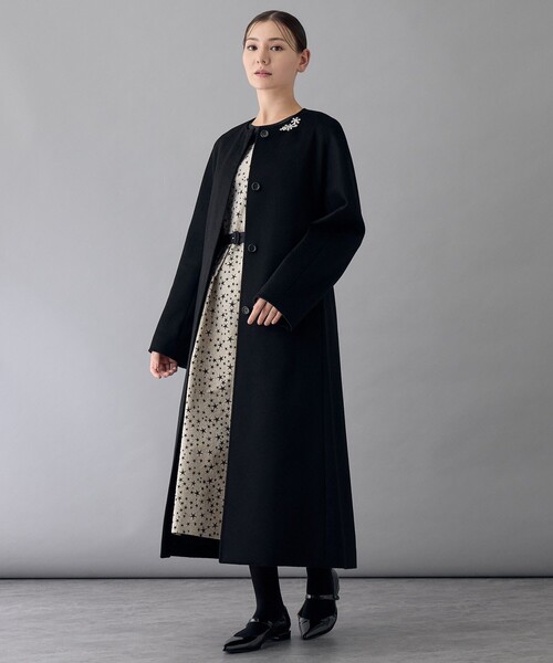 ANAYI（アナイ） コート アウター カシミヤベルト付きクルーコート