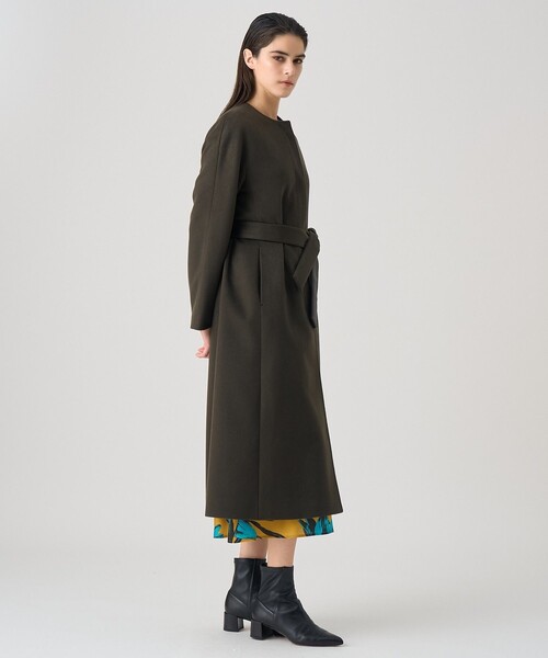 ANAYI（アナイ） コート アウター カシミヤベルト付きクルーコート