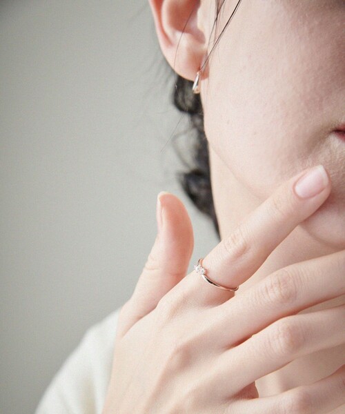 ete（エテ） 指輪 リング 「レイヤード」 K10MPG ローズクォーツ