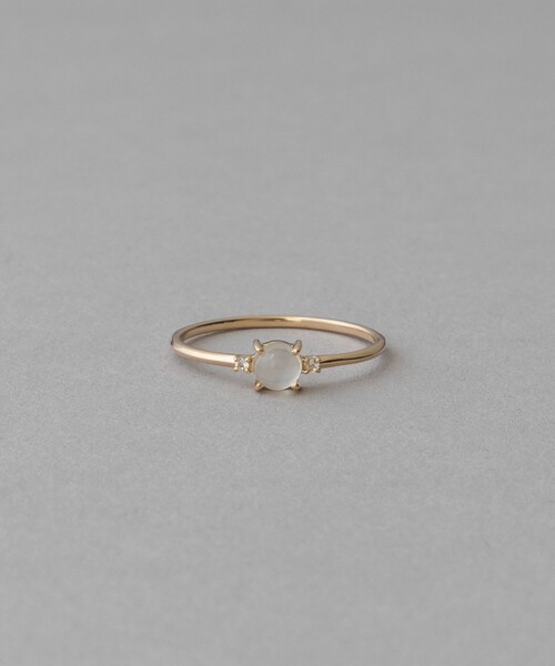 ete（エテ） 指輪 リング 「レイヤード」 K10YG ムーンストーン